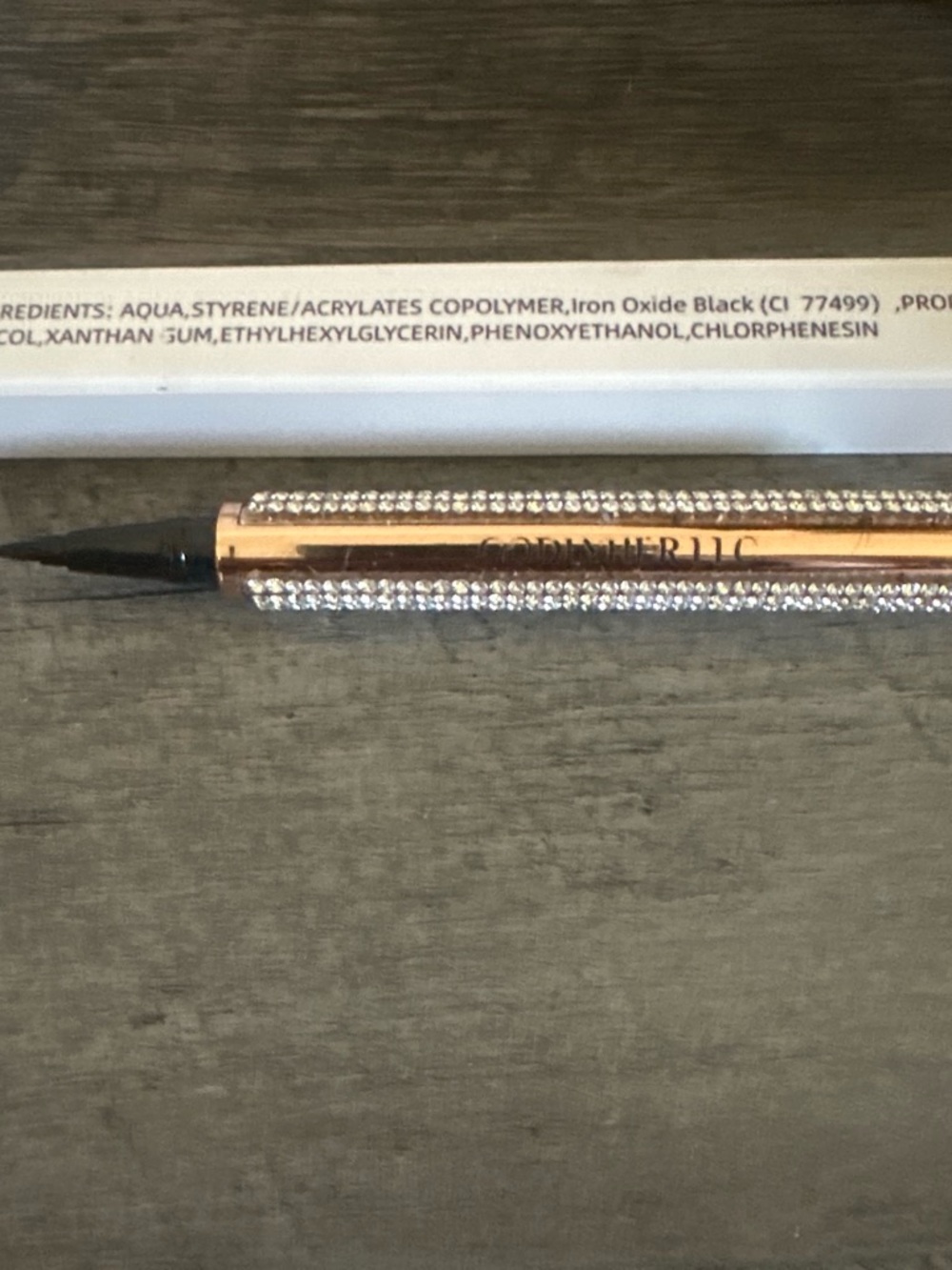 Rose Gold Crystal-Tube Glue Eyeliner Pen